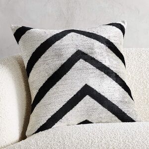 CB2 by Crate & Barrel Balance Turkish Silk Throw Pillow with Down Insert 20"X20"